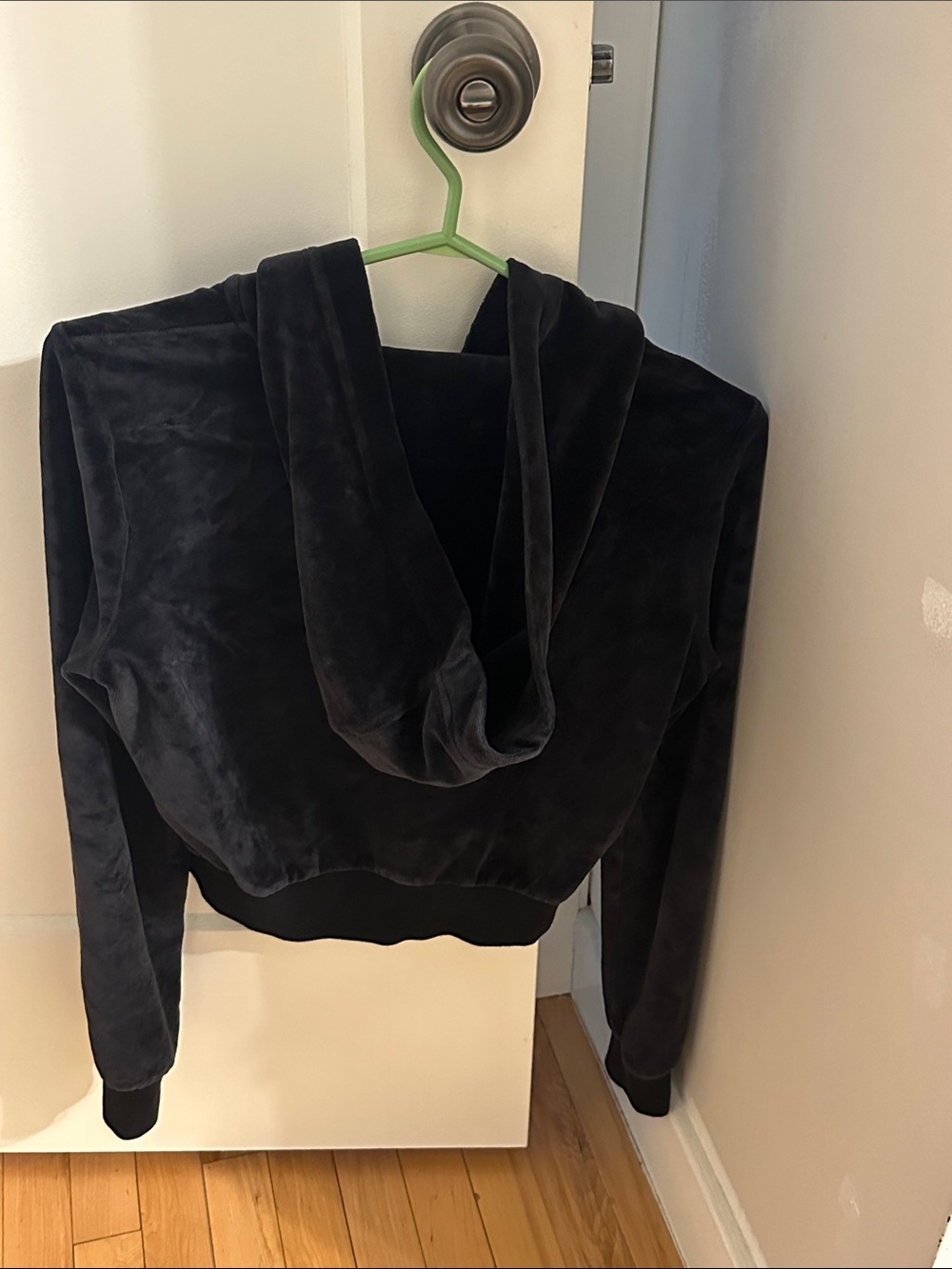 TNA Black Velvet Hooded Zip hoodie - Picture 3 of 3